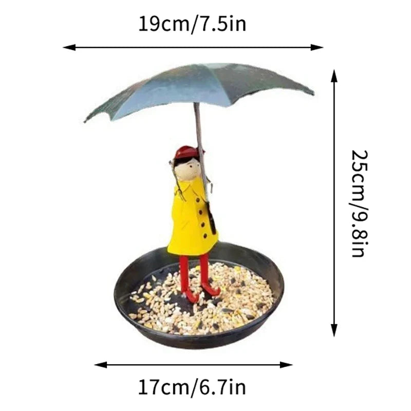 Umbrella Hummingbird Feeder Tray | Hanging Outdoor Bird Feeder Hummingbird Feeder Qme yellow 1PC