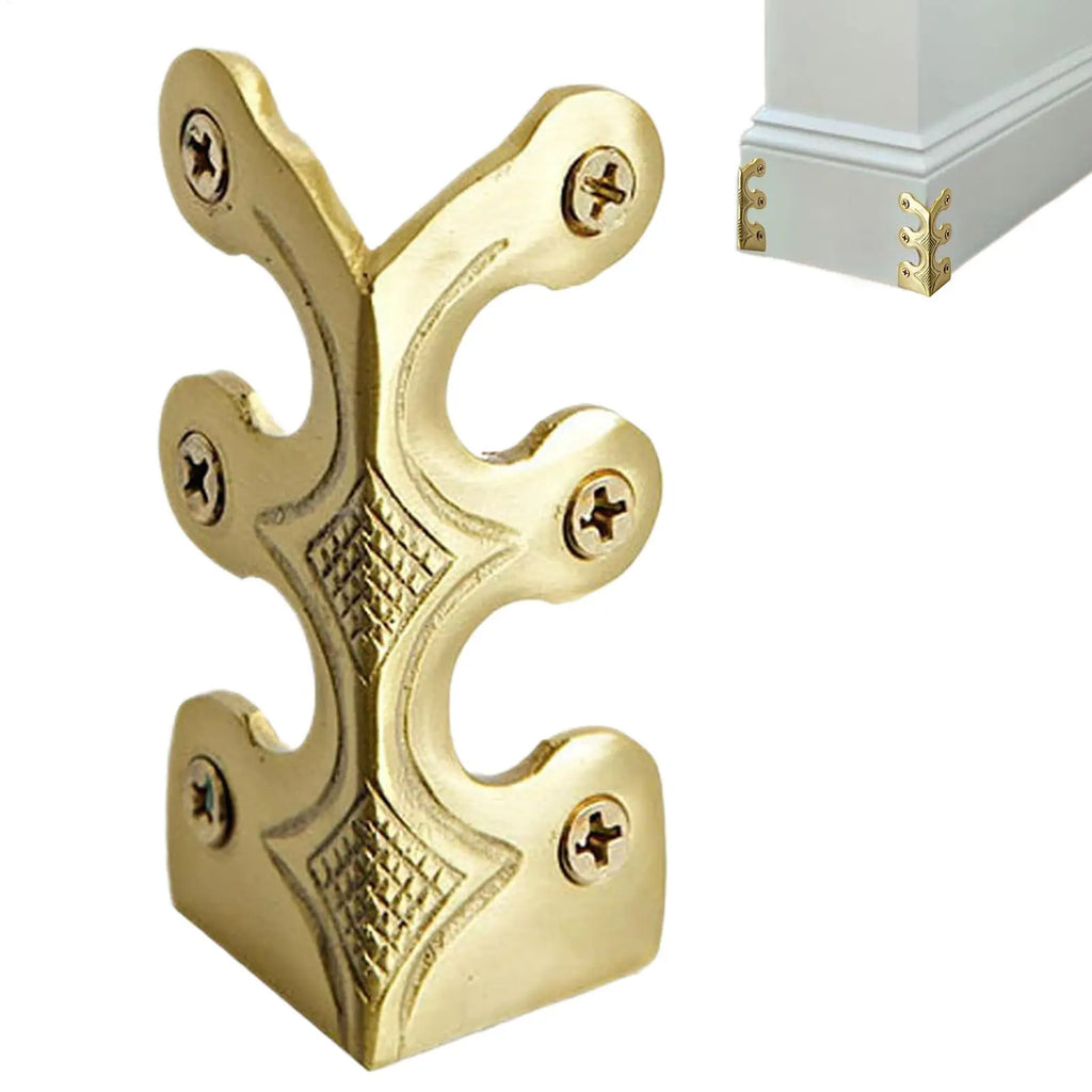 Solid Brass Baseboard Corner Protectors – Metal Edge Guards Corner Edge Guards Qme