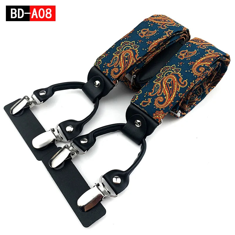 Men's Adjustable Y-Back Suspenders Strong Clip | Tuxedo Men's Suspenders Qme cl-8