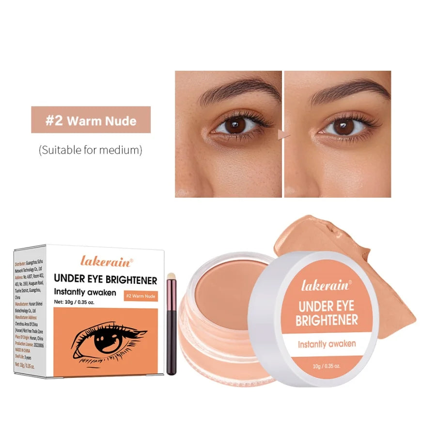 Lakerain Eye Concealer Cream with Brush – Long-Lasting Cover Concealer Cream Qst 02