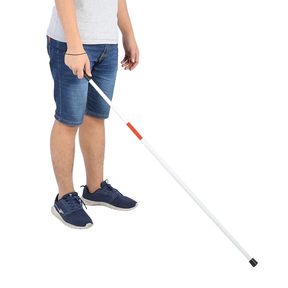 Foldable Reflective Walking Cane | Portable Anti-Shock Stick Folding Walking Cane Qme