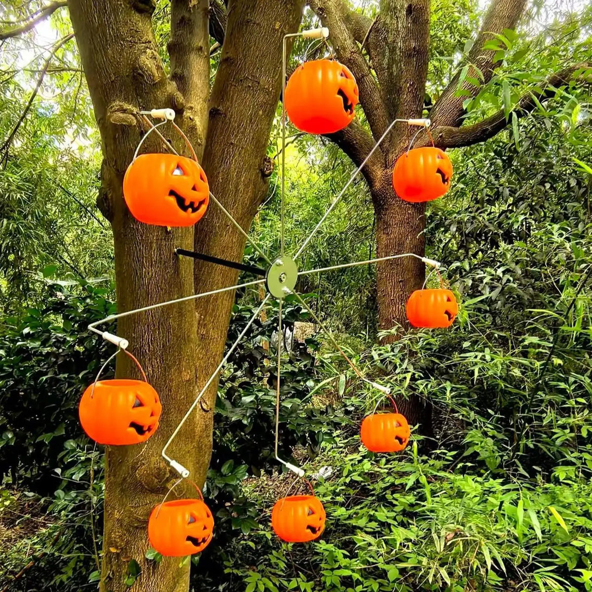 Outdoor Bird Windmill Feeder with 8 Pumpkin Buckets Outdoor Bird Feeder Qme
