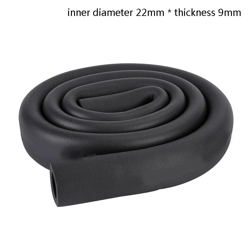 Sponge Rubber Pipe Insulation Sleeve 1.8M – Waterproof Thermal Pipe Insulation Sleeve Qme ID22MMxthickness9MM