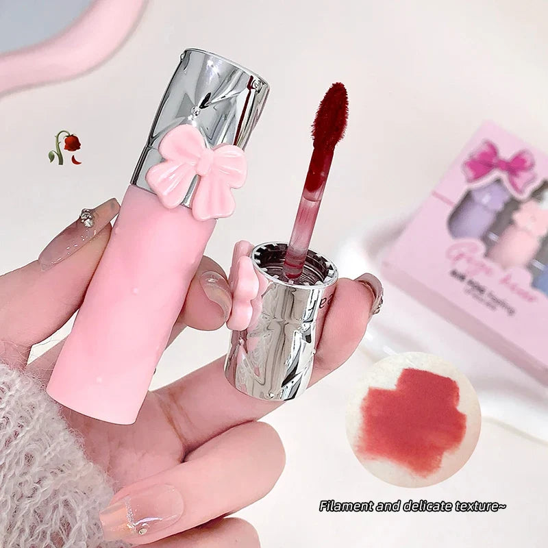 Gege Bear Air Matte Lip Mud Glaze Set – 3 Box Collection Matte Lip Glaze Set Qme
