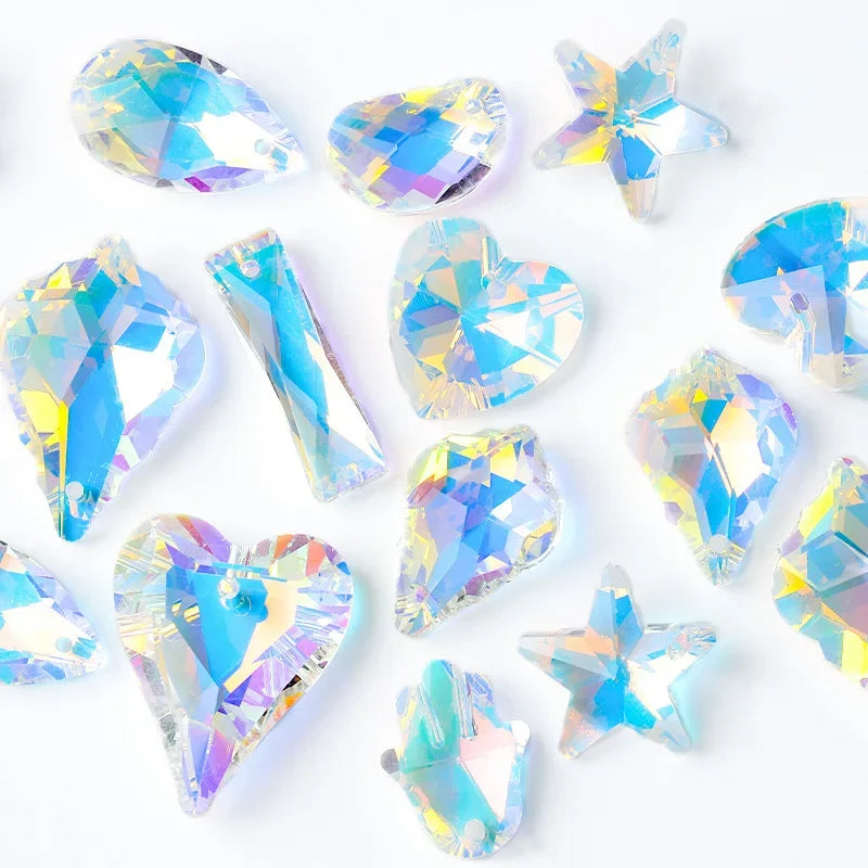 AB Crystal Shiny Charm Loose Beads for DIY Jewelry Making Crystal Craft Beads Qme