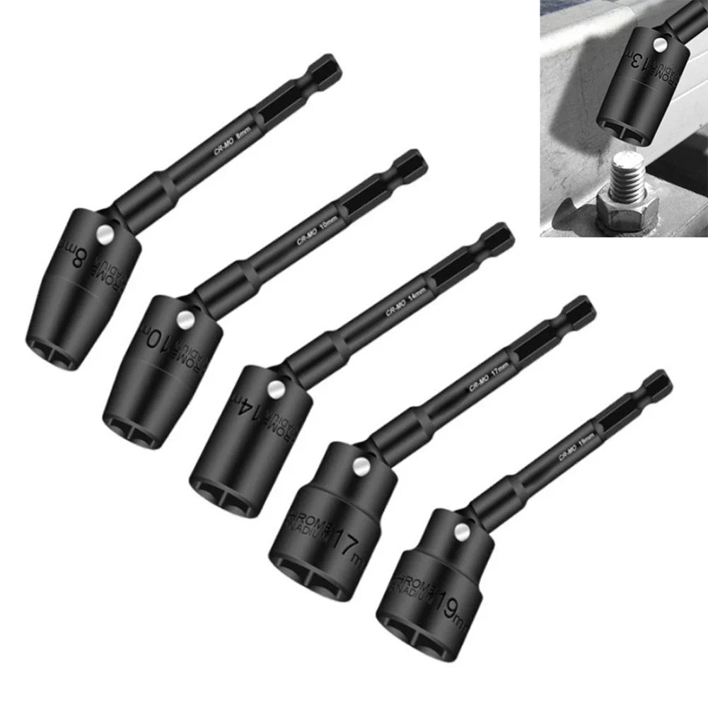 8mm Rotatable Hex Socket Adapter – Chrome Vanadium Steel Socket Adapter Qme
