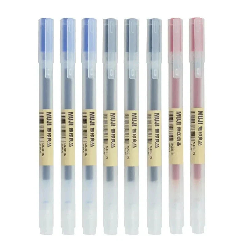 Kawaii Gel Pens Black Red Blue 0.38mm Fine Tip – 3-Pack Gel Pen Set Qme