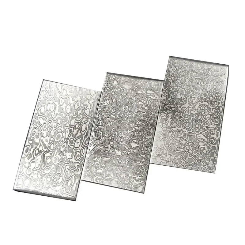 Damascus Steel Billet Cloud Pattern Knife Blank Bar – DIY 22cm Knife Making Billet Qst