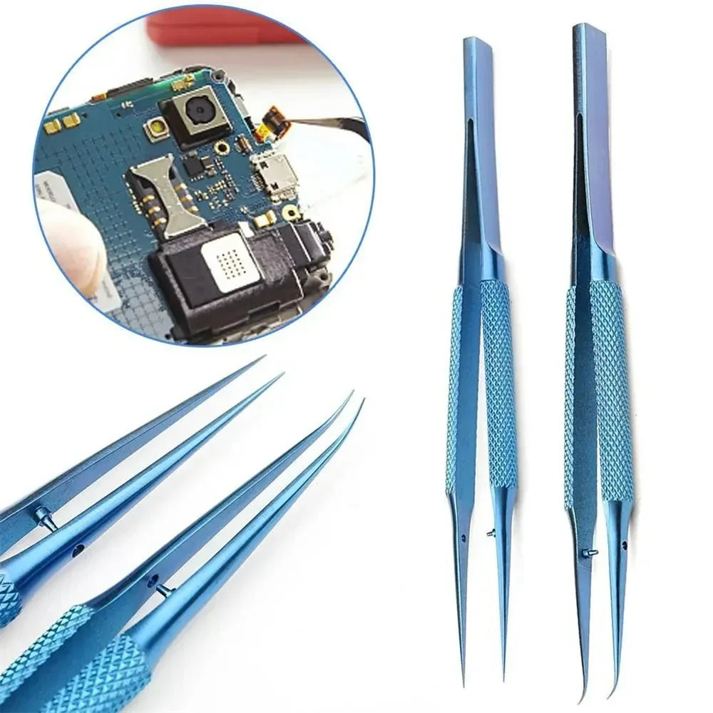 Precision Titanium Alloy Tweezers – Antimagnetic Electronics Forceps Electronics Repair Tweezers Qme