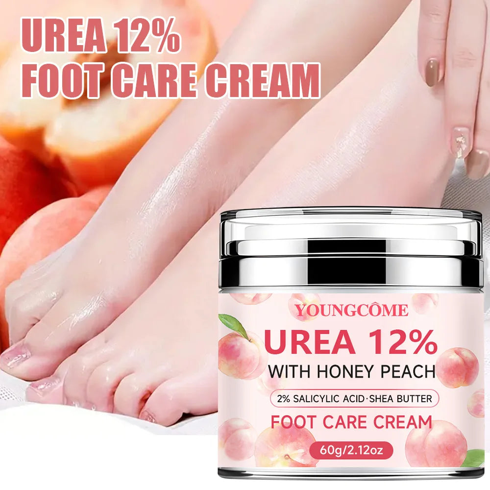 YOUNGCOME Peach Urea Foot Cream – Moisturizer for Dry Skin Foot & Hand Cream Qst