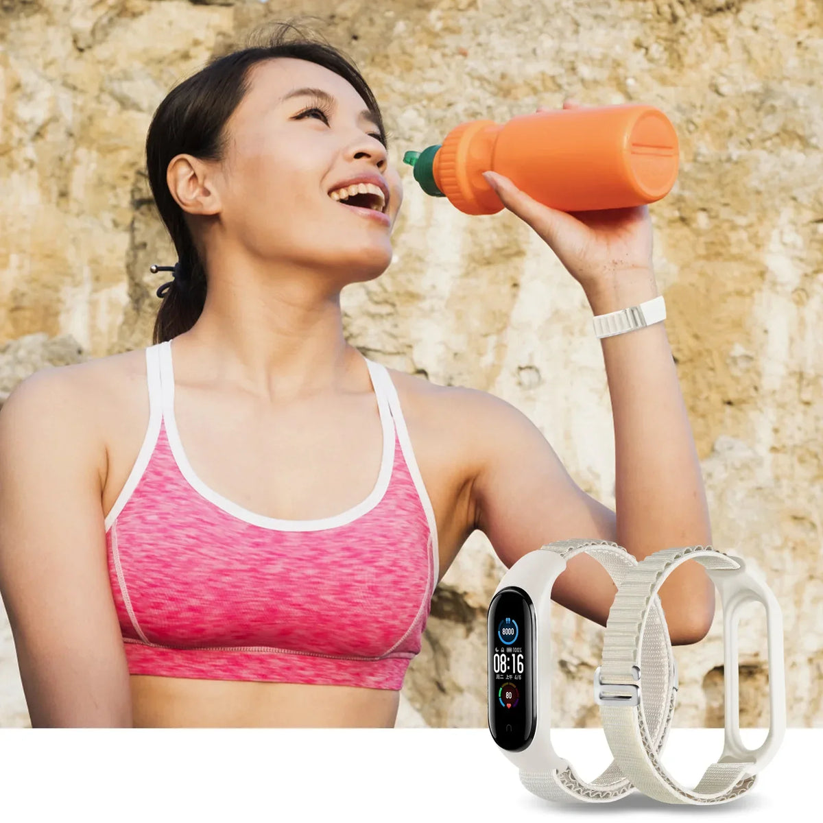 Alpine Loop Strap for Xiaomi Mi Band 8 – Soft Nylon Band Smartwatch Band Qme