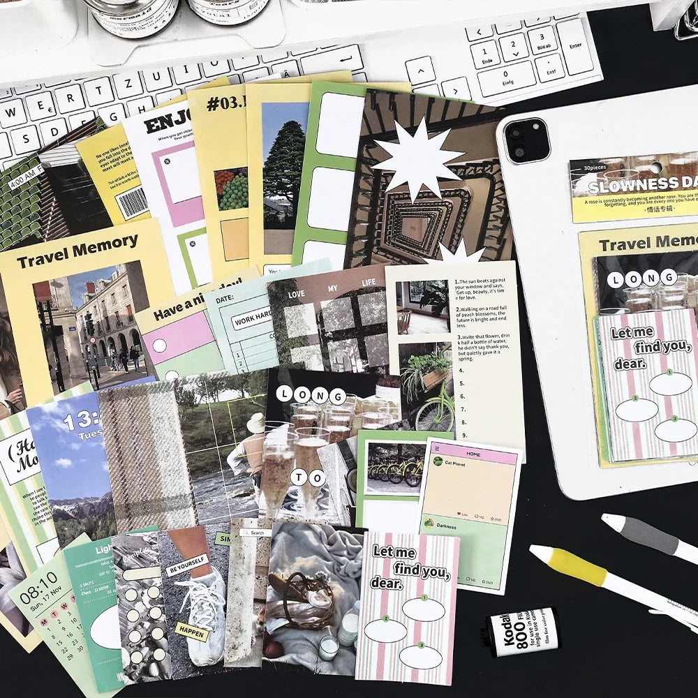 Daily Fragments Junk Journal Paper | DIY Scrapbooking Collage Craft Paper Sheets Qme
