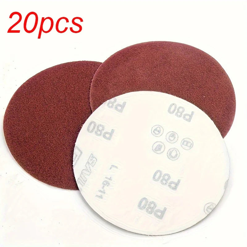 4-Inch Sandpaper Set Multi-Grit 60–1000 | Aluminium Oxide Discs Sanding Disc Set Qme 20pcs 150