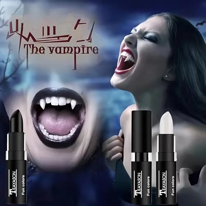 Matte Lipstick Set – Bold Black White Red Waterproof Lip Color Matte Lipstick Set Qme