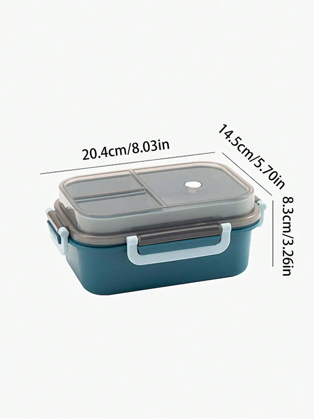 Microwave-Safe Double-Layer Compartment Lunch Box with Handle Compartment Lunch Box Qme