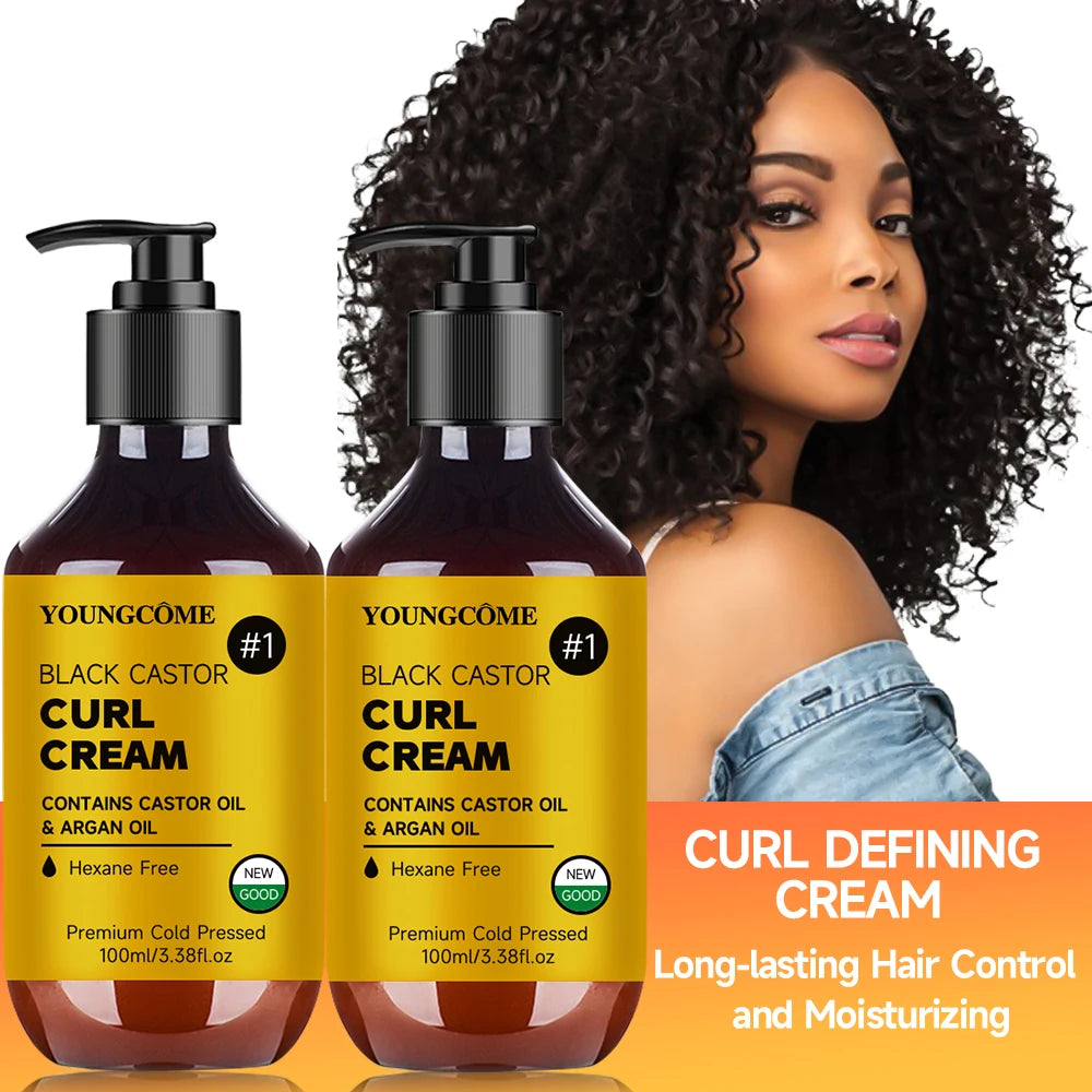 Castor Oil Hair Cream – Strengthen, Nourish & Tame Frizz Hair Treatment Cream Qst