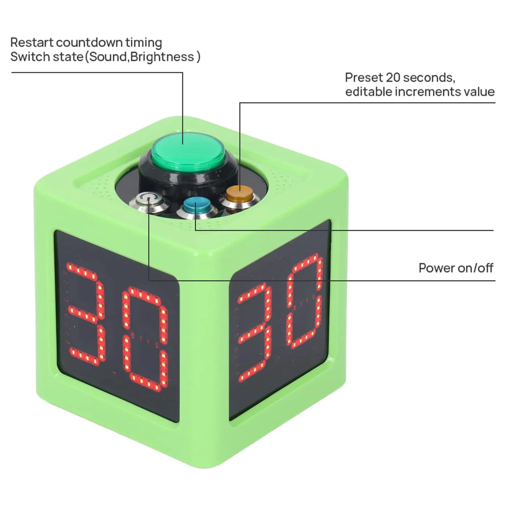 Poker Clock Countdown Timer – 5-Level Brightness Display Poker Game Timer Qme