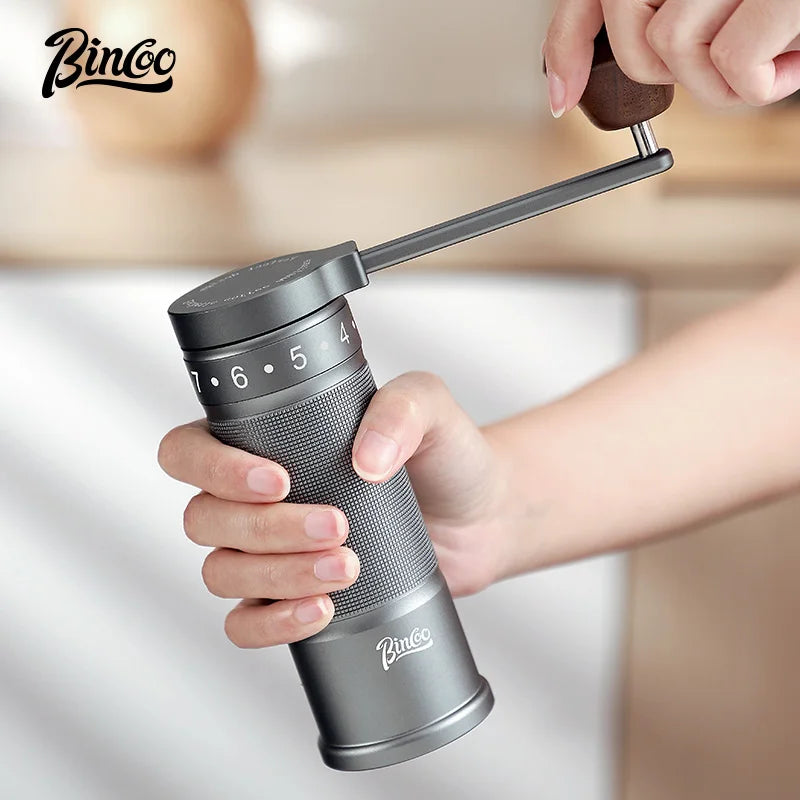 Bincoo SM01 Manual Coffee Grinder – Portable 420 Steel Hand Mill Manual Coffee Grinder Qst