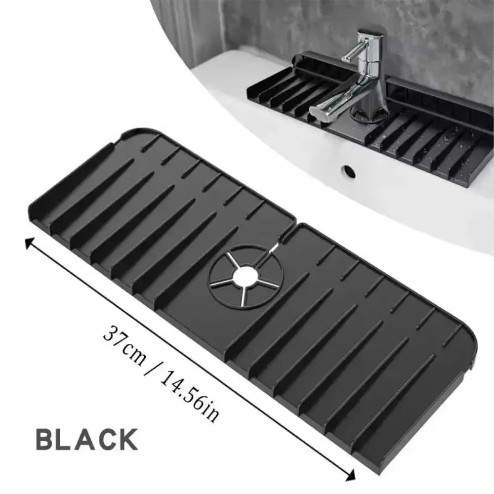 Silicone Sink Splash Guard & Faucet Water Retaining Pad Sink Splash Guard Qme