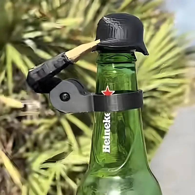 Soldier Helmet Beer Bottle Cap – Reusable Food-Grade Seal Novelty Bottle Cap Qme
