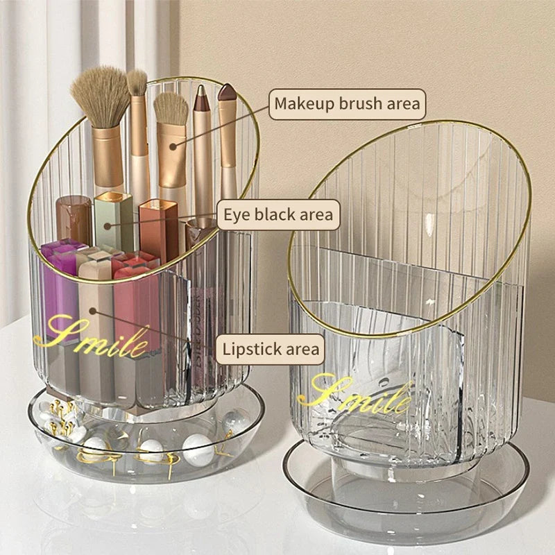 360 Rotating Makeup Organizer – Lipstick & Cosmetic Storage Box Cosmetic Organizer Qme