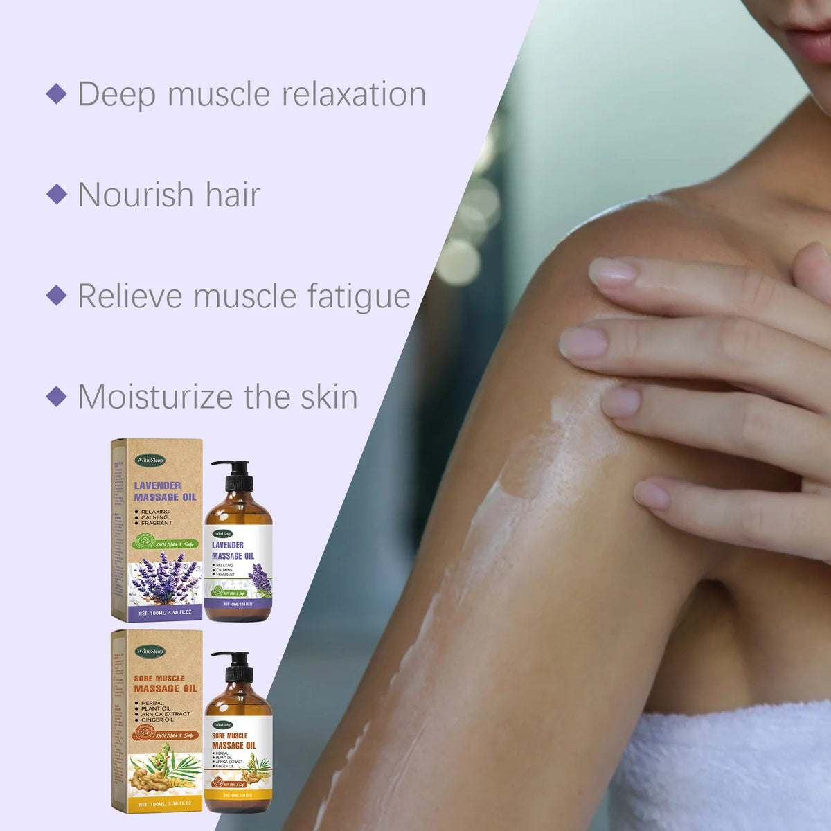 WoodSleep Natural Ginger Massage Oil – Body, Hair & Face Massage Oil Qst