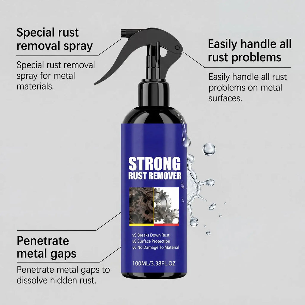 Rust Remover Metal Cleaner Spray 100ml – Rust Dissolver Rust Remover Spray Qme