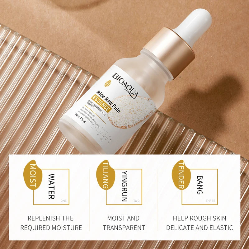 Rice Pulp & Hyaluronic Acid Face Serum – Hydrating Essence Face Serum Qst