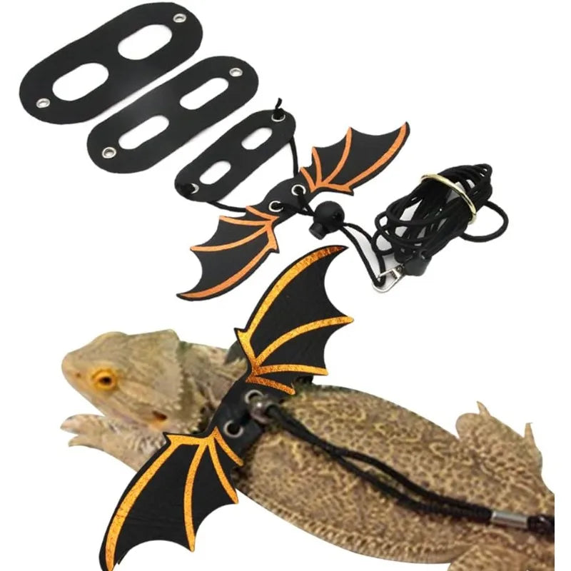 Adjustable Bearded Dragon Harness & Leash – 3 Sizes Reptile Harness Leash Qme