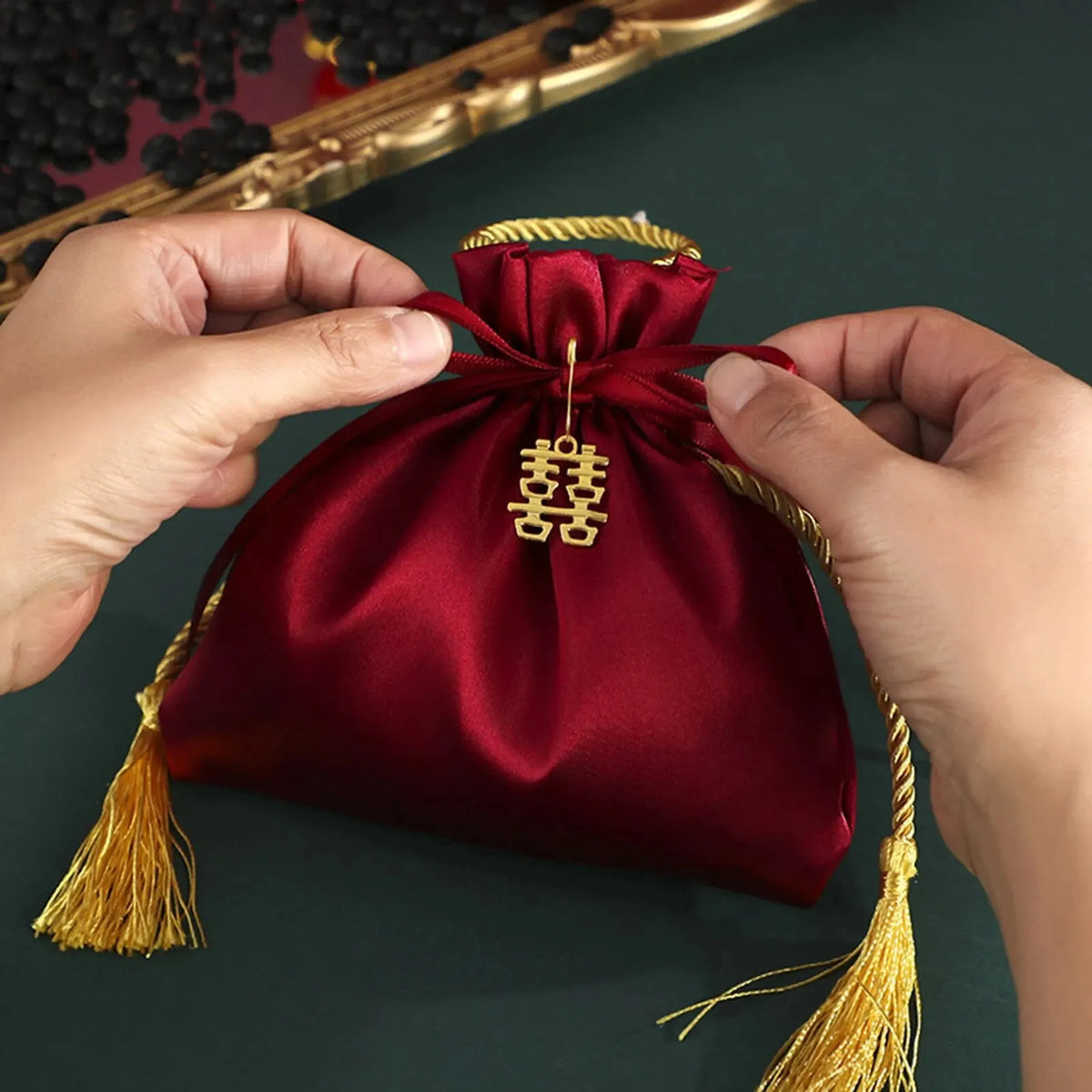 Small Gold Velvet Drawstring Pouches – Wedding & Party Gift Bags Velvet Gift Pouches Qme