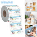 300pc Roll Kitchen Date Food Labels – Self-Adhesive Stickers Food Date Labels Qme Default Title