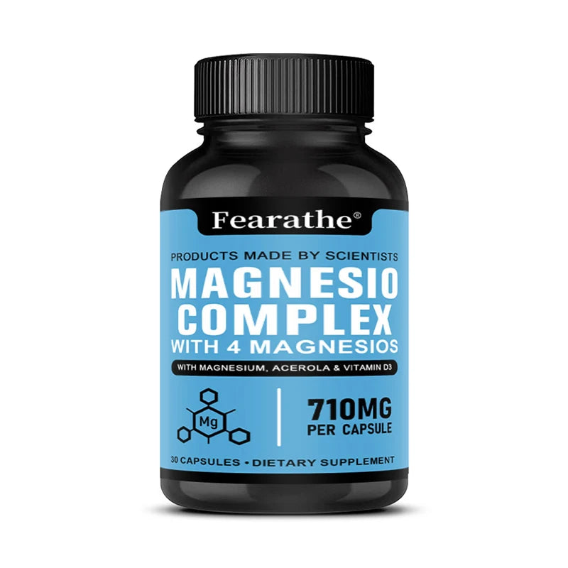 Magnesium Complex Supplement – Sleep, Muscle & Bone Support Mineral Supplement Qst 30 count-1 bottle