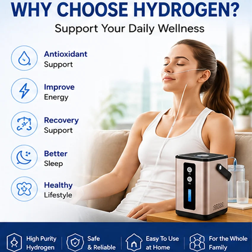 Suyzeko 450ml/min PEM Hydrogen Oxygen Generator | Home Wellness Hydrogen Inhalation Machine Qst