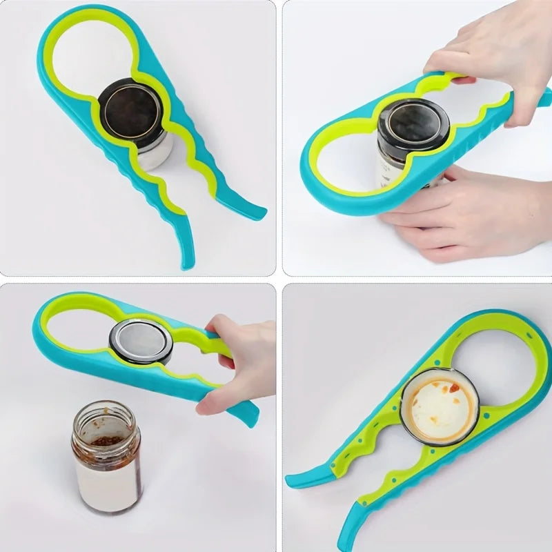 4-in-1 Multi-Purpose Can & Bottle Opener with Non-Slip Grip Multi-Purpose Opener Qme