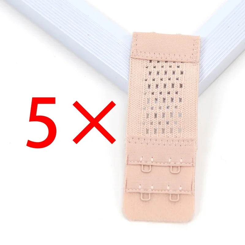 Women's Bra Extender Elastic Hook & Eye Extension Strap Bra Extender Qme Khaki one size