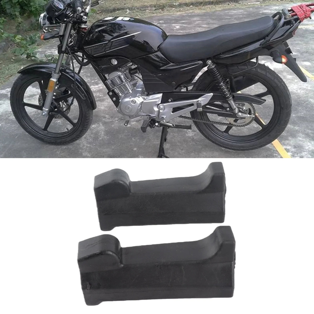 Rubber Front Foot Pegs for Yamaha YBR 125 – 1 Pair Motorcycle Foot Pegs Qst