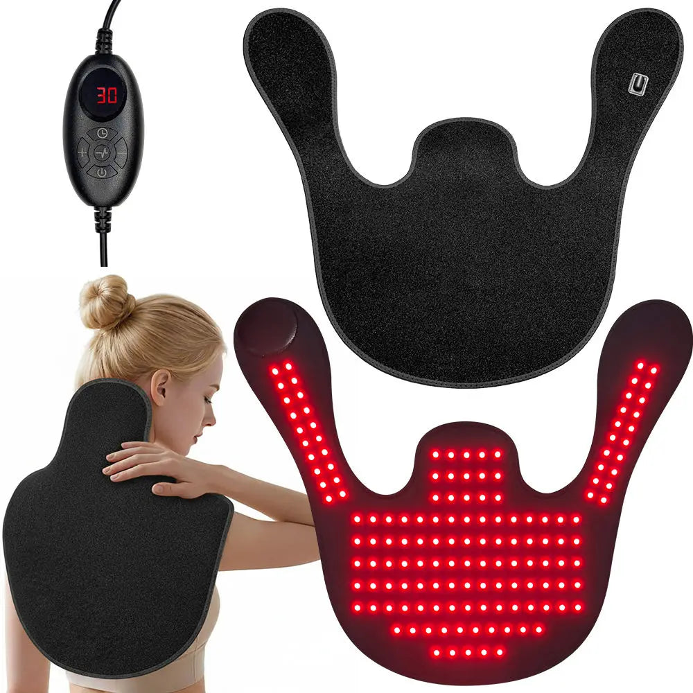 ZONGKUNG 145 LED Red & Infrared Light Therapy Pad – Neck Shoulder Light Therapy Pad Qst
