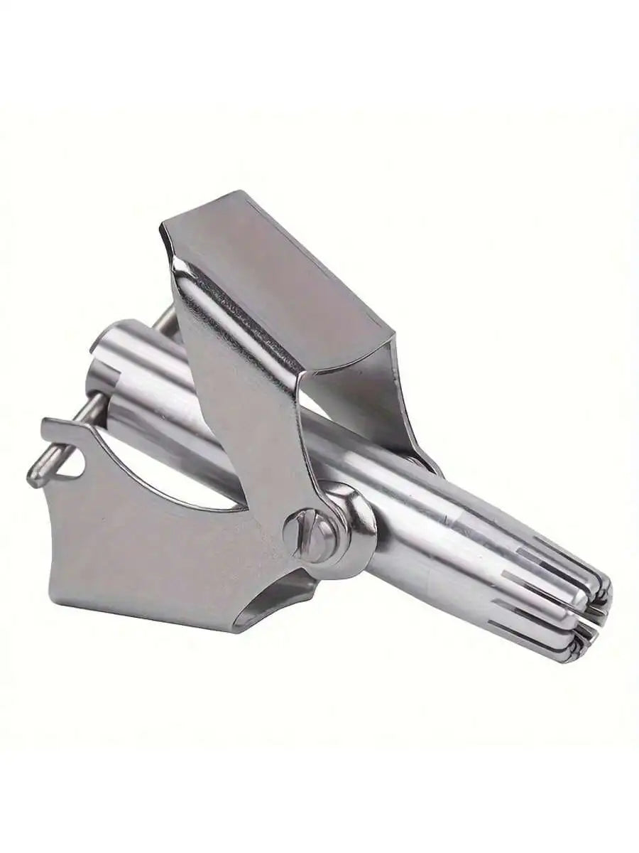Men's Manual Stainless Steel Nose Hair Trimmer | Round Head Nose Hair Trimmer Qme silver 1pc