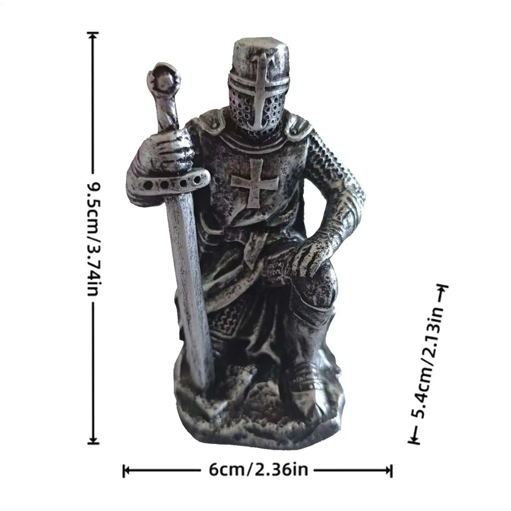 Medieval Knight Resin Desktop Miniature Sculpture Figurine Resin Figurine Qme