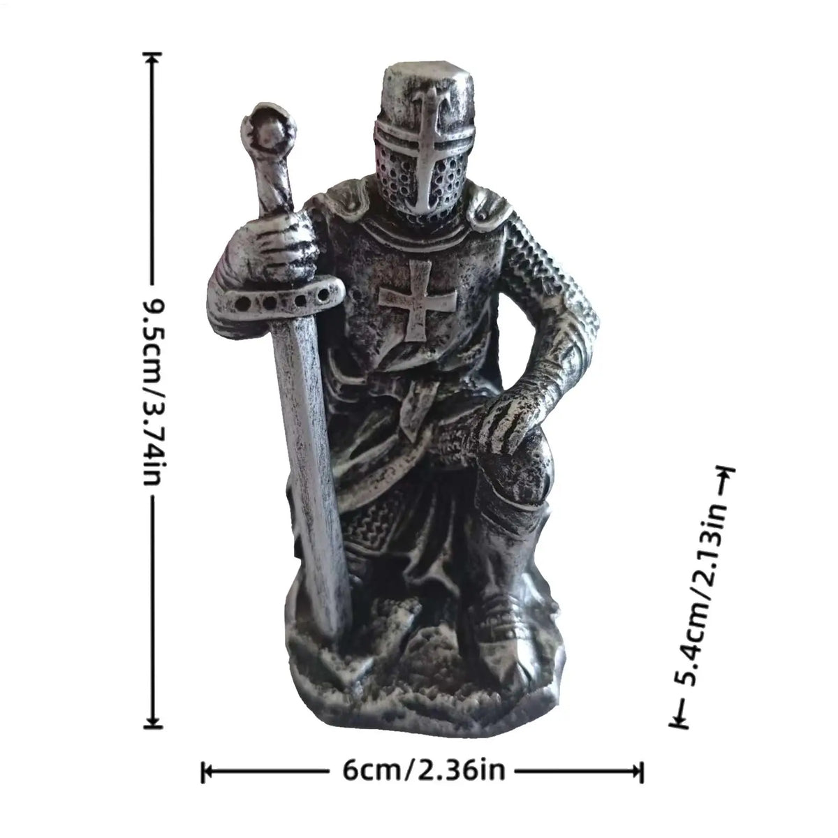 Medieval Knight Resin Desktop Miniature Sculpture Figurine Resin Figurine Qme