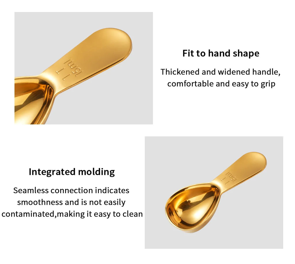 Stainless Steel Short Handle Measuring Spoon – Coffee & Baking Measuring Spoon Qme