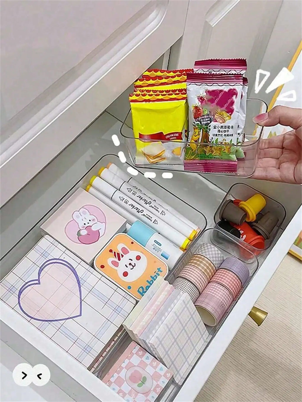 Transparent Cosmetics Storage Box – Modular Compartment Organizer Cosmetics Storage Box Qme