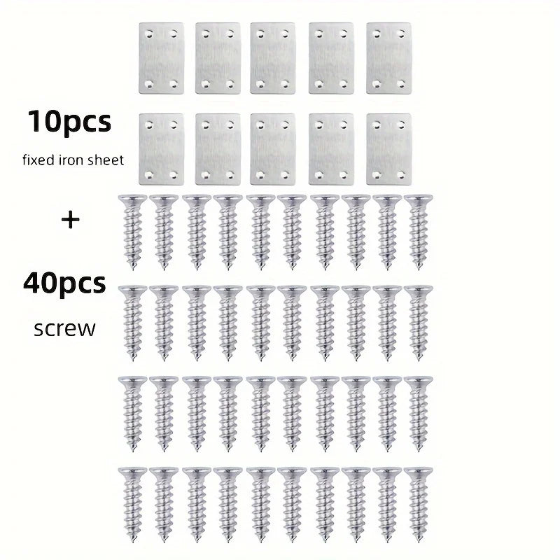 Flat Support Fixed-Angle Screws for Furniture, Wood & Cabinets Furniture Hardware Screws Qme silvery