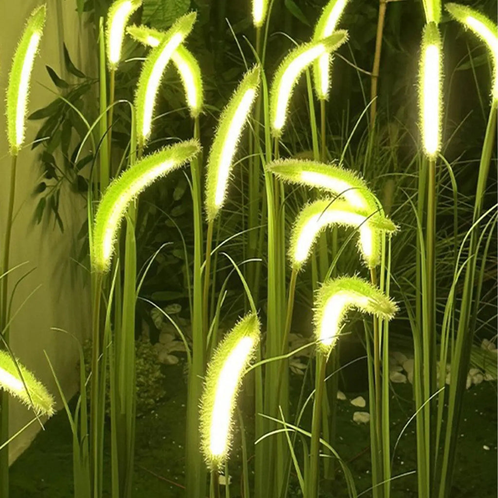 Solar Tall Artificial Reed Grass Pathway Lights | Weatherproof Solar Pathway Lights Qme