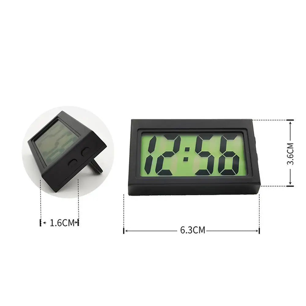 Car Digital Dashboard Clock – Self-Adhesive Mini Display Dashboard Clock Qme