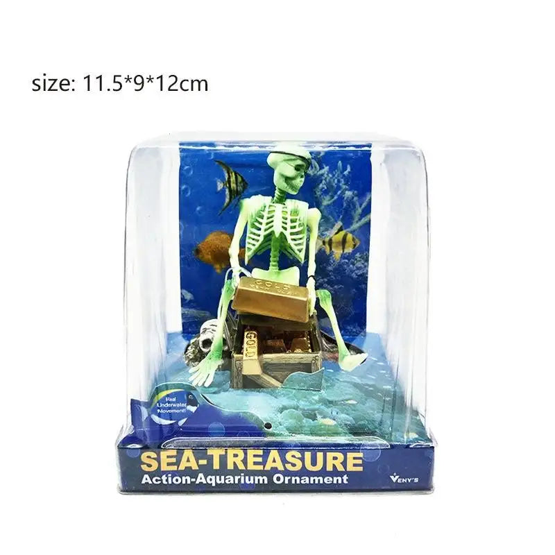 Skeleton Aquarium Bubble Decoration – Air Pump Fish Tank Ornament Aquarium Ornament Qst