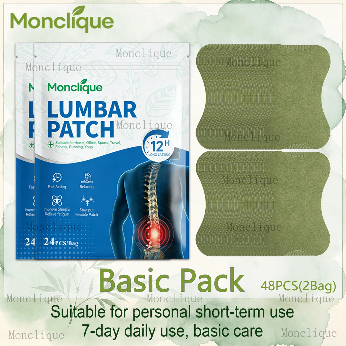 Wormwood Warming Back & Neck Patch | Natural Herbal Wrap Herbal Warming Patch Qst 48Pcs