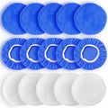 15-Piece Car Polisher Bonnet Buffing Pads – Microfiber & Wool Car Polishing Pads Qme As Shown