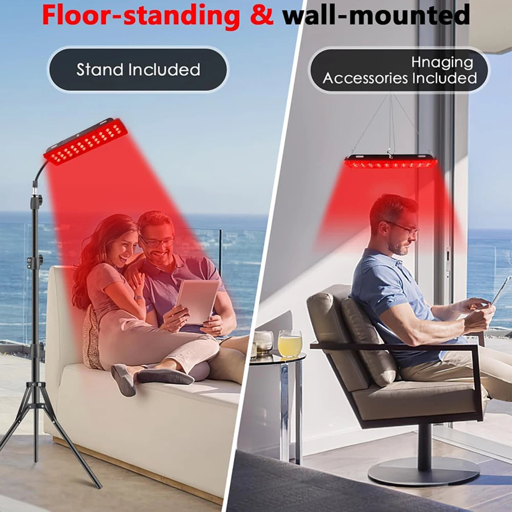Red Light Therapy Lamp 660nm 850nm LED Infrared Panel Red Light Therapy Panel Qst