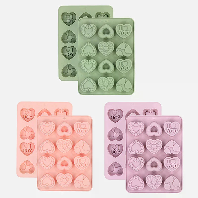 3D Heart Shape Silicone Mold – Fondant, Soap & Chocolate Silicone Baking Mold Qme